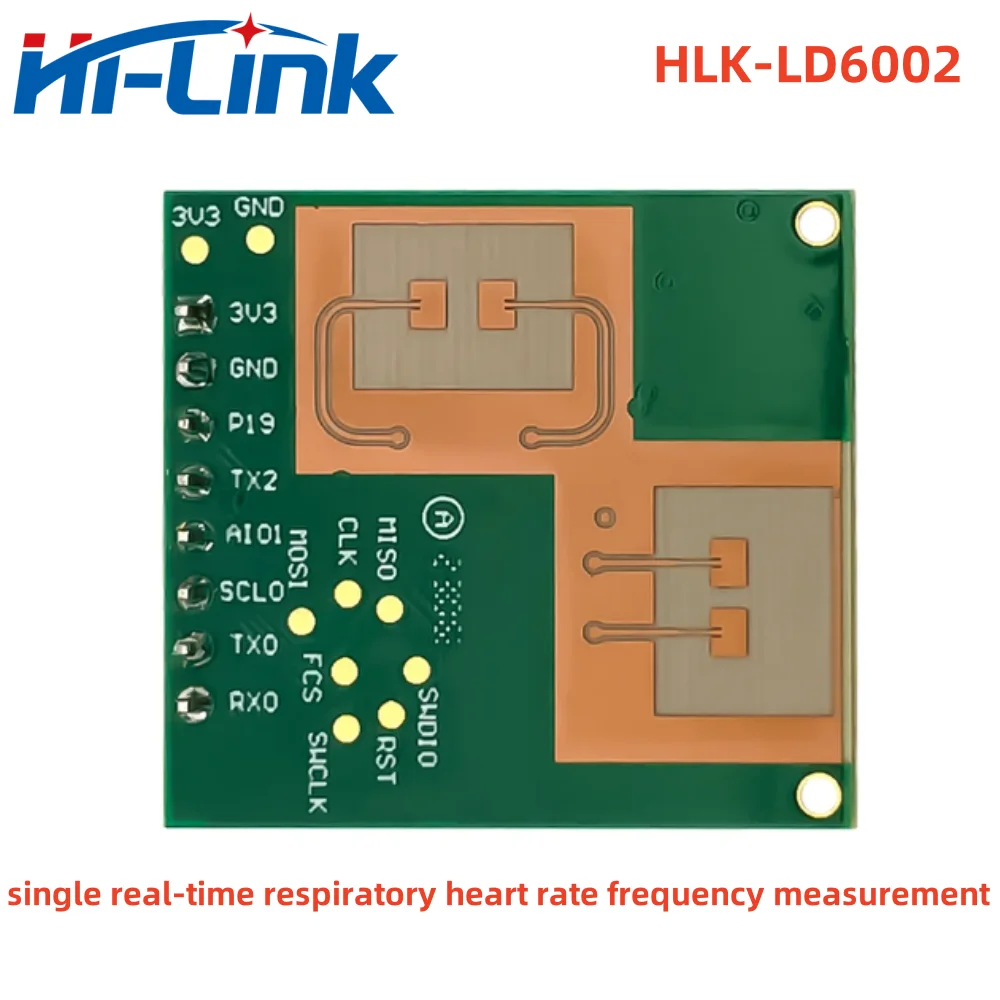 Hilink new 60G HLK-LD6002 breathing heart rate detection radar module real-time respiratory heart rate frequency monitoring 2T2R