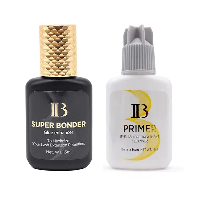 1 Bottle IBeauty Super Bonder Banana Primer Fake Eyelash Extension Fast Dry Long Lasting Korea Booster Strong Adhesive Supplies