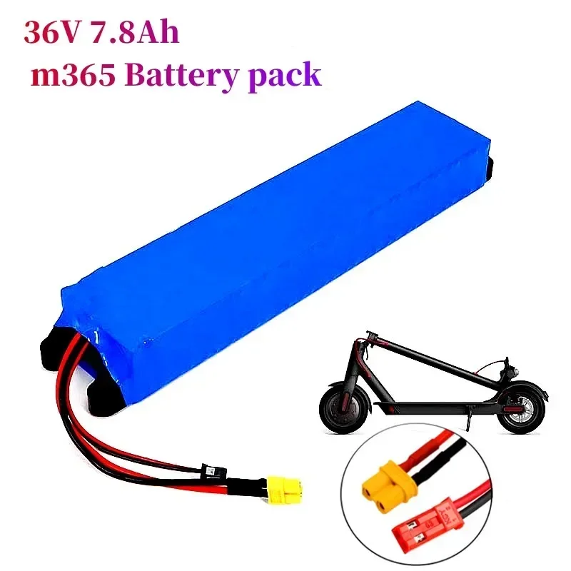 36V Battery 7.8Ah 18650 lithium battery pack 10S3P 7800mAh 500W Same port 42V Electric S-cooter M365 E-BK Power Battery with BMS