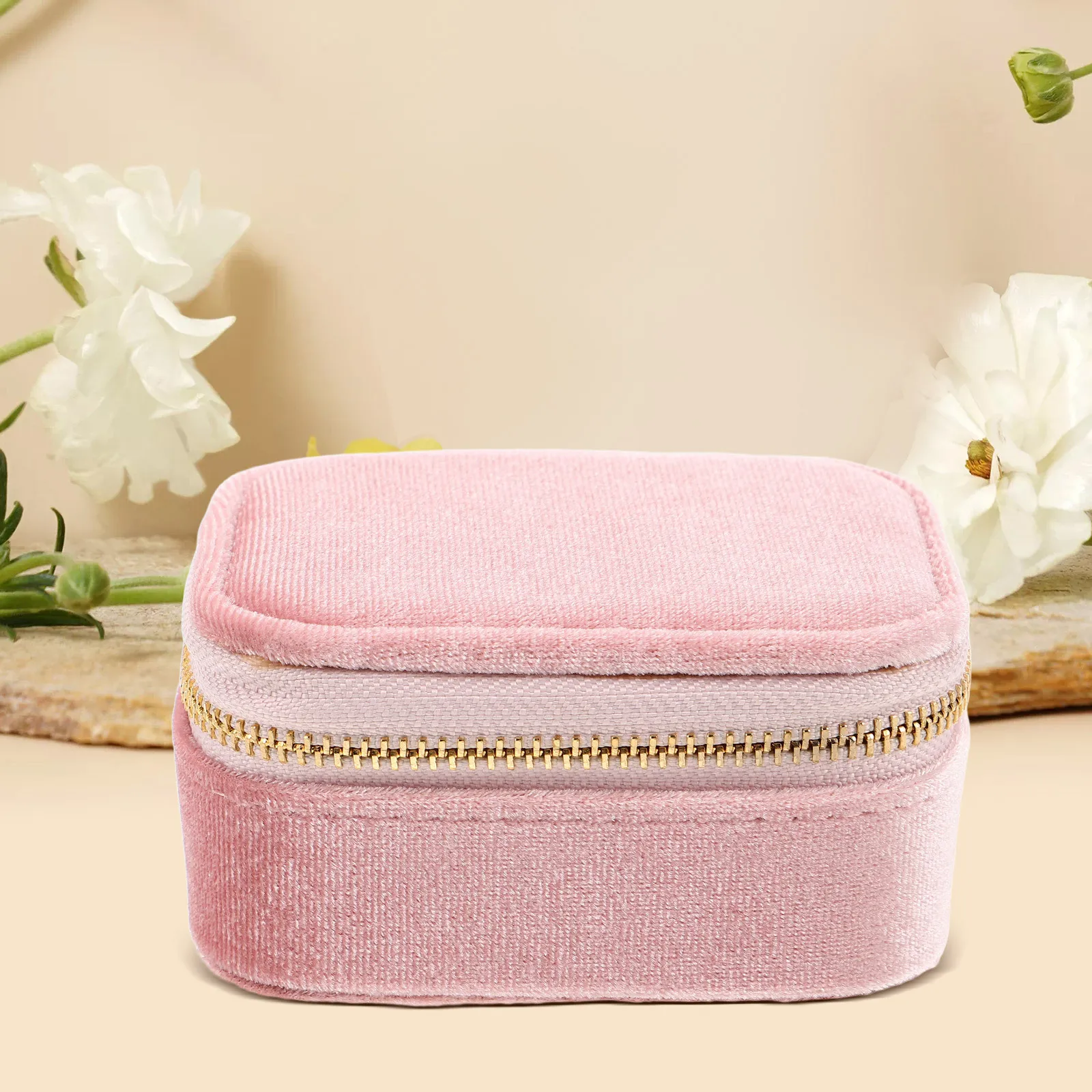Jewelry Travel Case Multilayer Box Zipper Compact Portable Organizer for Rings Earrings Pendant Bracelet Storage for Travel Use
