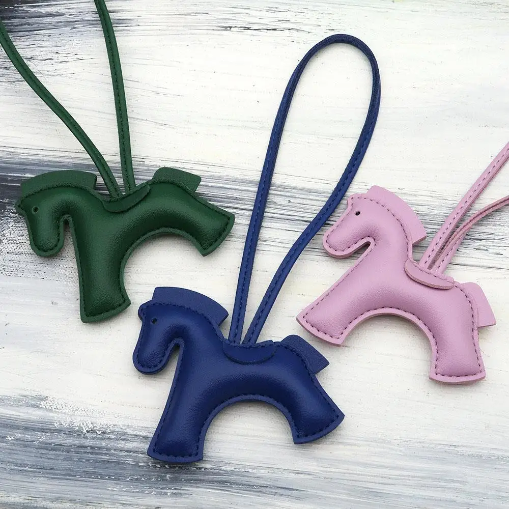 

Pony Bag Charm, PU Leather Mini Keychain for Women, Multi-colored Horse Pendant Car Keyring Fashion Birthday Gift