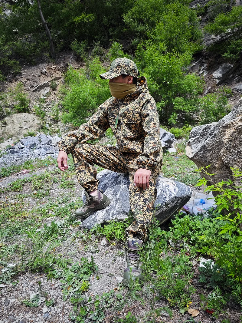 Militärisches Tarnuniform-Set, atmungsaktiver Sommer-Trainingsanzug, Outdoor-Mehrzweck-Taktische Arbeitskleidung, komplette Overalls – Detail 26