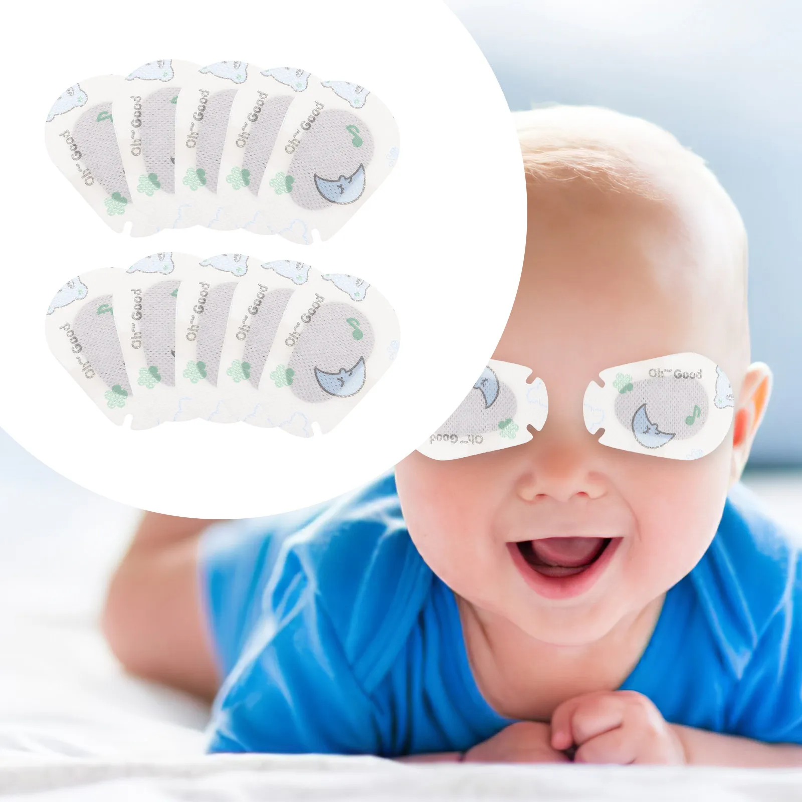 

20 Sheets Amblyopia Eye Patches Non-Woven Breathable Light Blocking Lazy Eye Cover Strabismus Correction Masks
