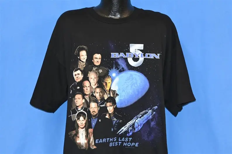 90s Babylon 5 Earth's Last Hope Sci Fi TV Show Space Opera t-shirt Extra Large