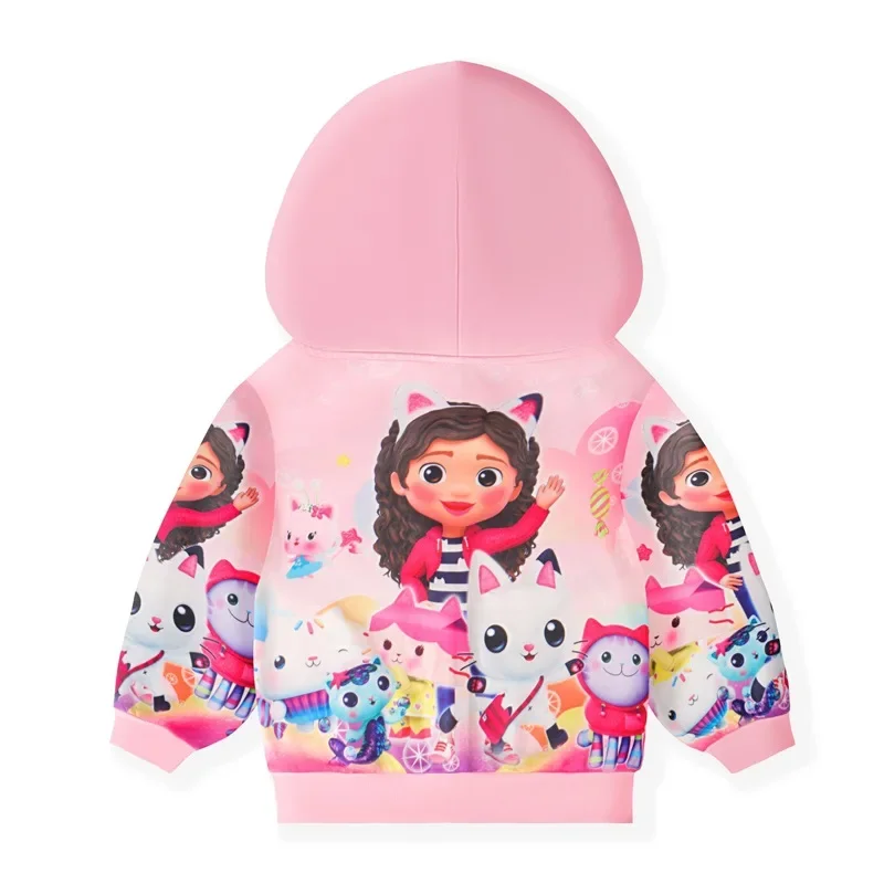 Gabby Doolhouse Clothes Kids Pullover Hooded Jacket with Zipper Baby Girls Gabbys Cat Coats Boys Windebreaker Children Clothing