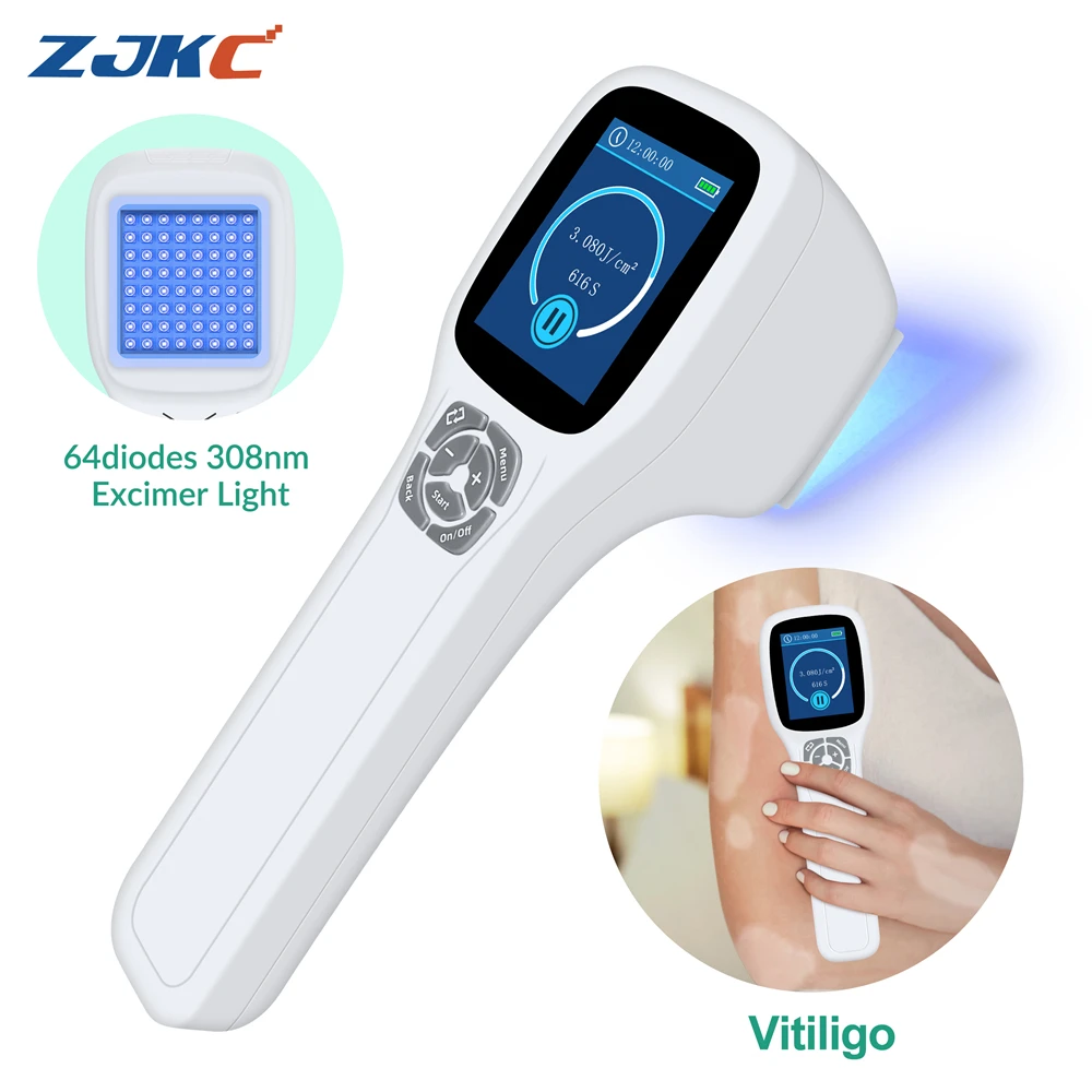 ZJKC 64diodes Vitiligo Treatment Machine Ultraviolet Skin Lamp Treating Psoriasis Allergic Dermatitis with 308nm UV Light