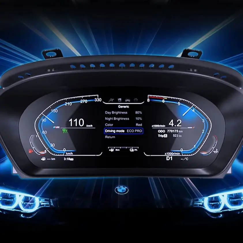 11 Zoll LCD Virtuelles Cockpit Tachometer für BMW 3er Serie E90 E91 E92 Baujahre 2005-2012 Digitales Armaturenbrett