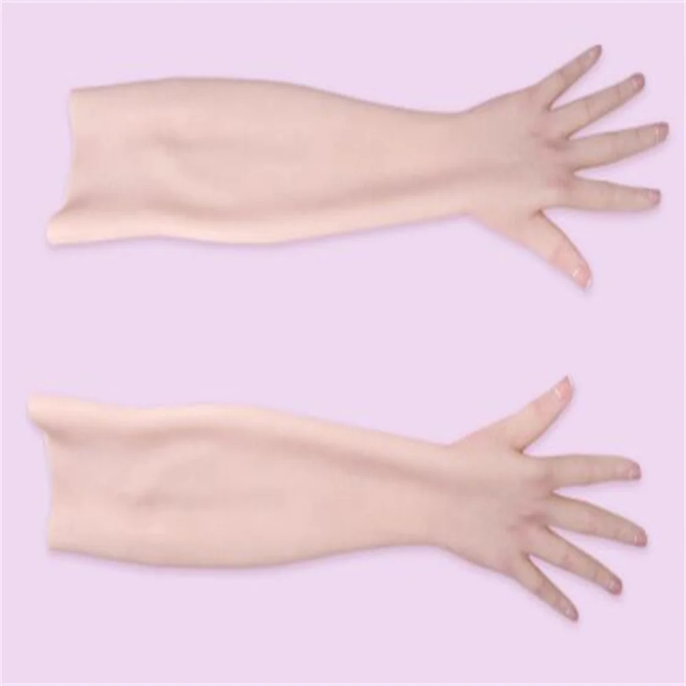 Silicone Artificial Limbs for Male after Hand, Mannequin Body, Fingernail Prosthetic Props, Medical Cosmetology, E163 65cm,1Pair