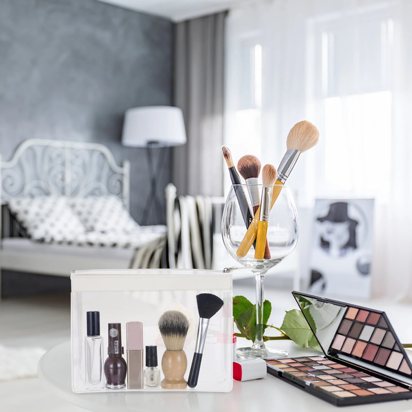 Transparente Plastiktüte, wasserdichte Reißverschlusstaschen, Reise- und Alltagstasche, Ganizer-Aufbewahrung, kreatives Design, Geschenkidee