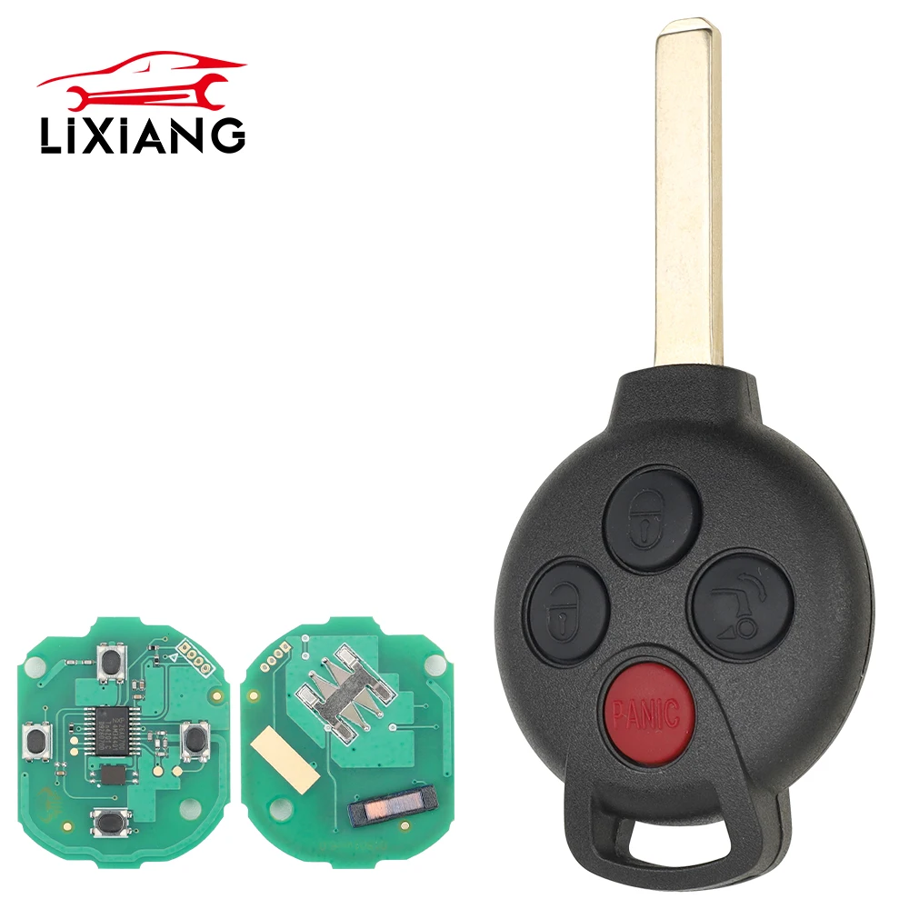 LIXIANG KR55WK45144 Remote Car Key Fob Replacement 4 Button 315MHz PCF7941 for Smart Fortwo 2005 - 2015Mercedes-Benz Fortwo 451