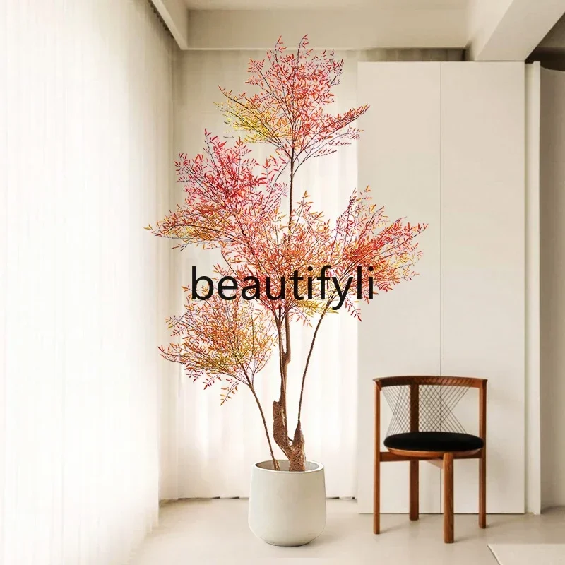

LXNantianzhu advanced bionic green plant ornament anti-real green plant indoor living room floor-to-ceiling potted plant