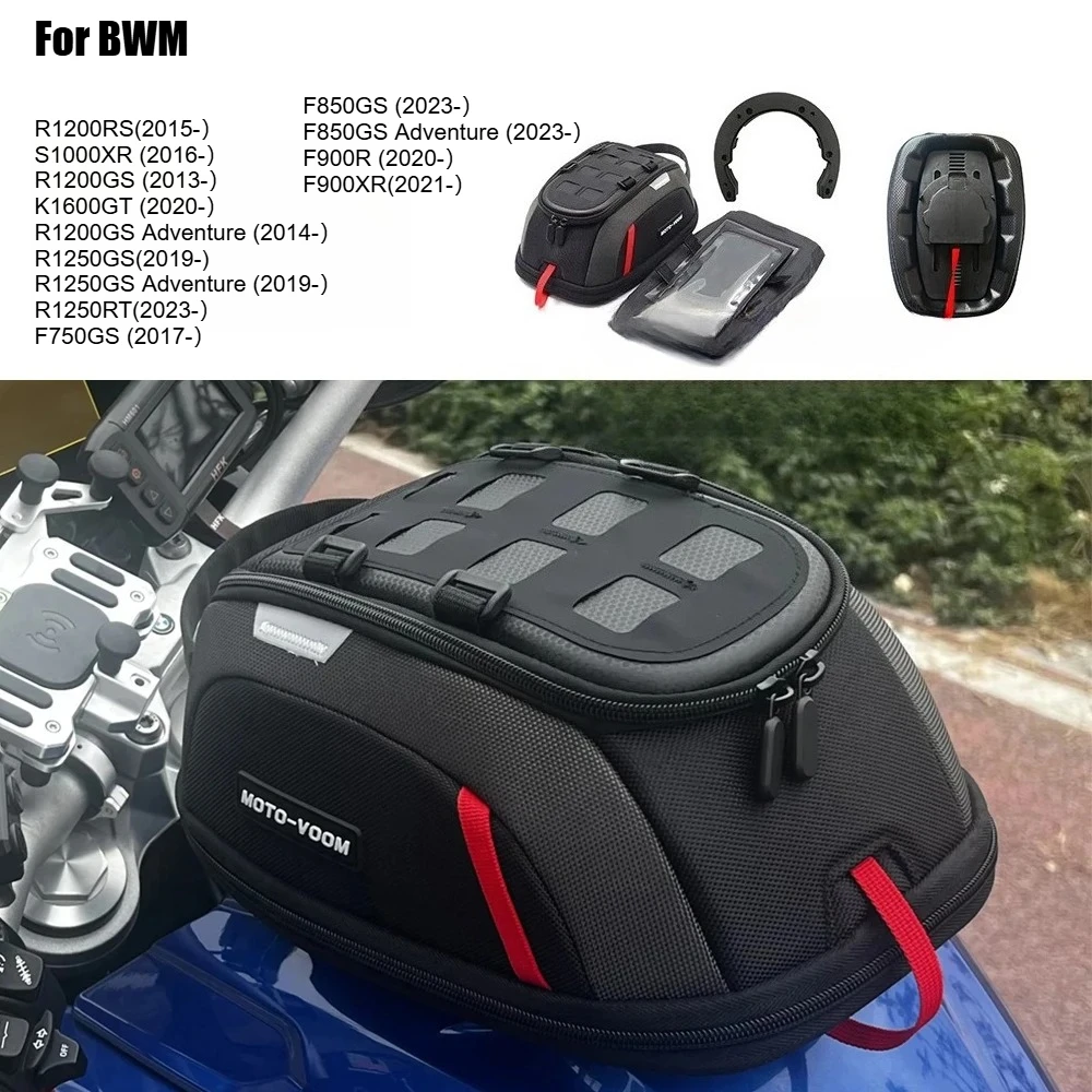 

New for BMW R1250GS R1200GS ADV F850GS F750GS F900XR F900R Motorcycle Quick Release Fuel Tank Waterproof Backpack Luggage Bag