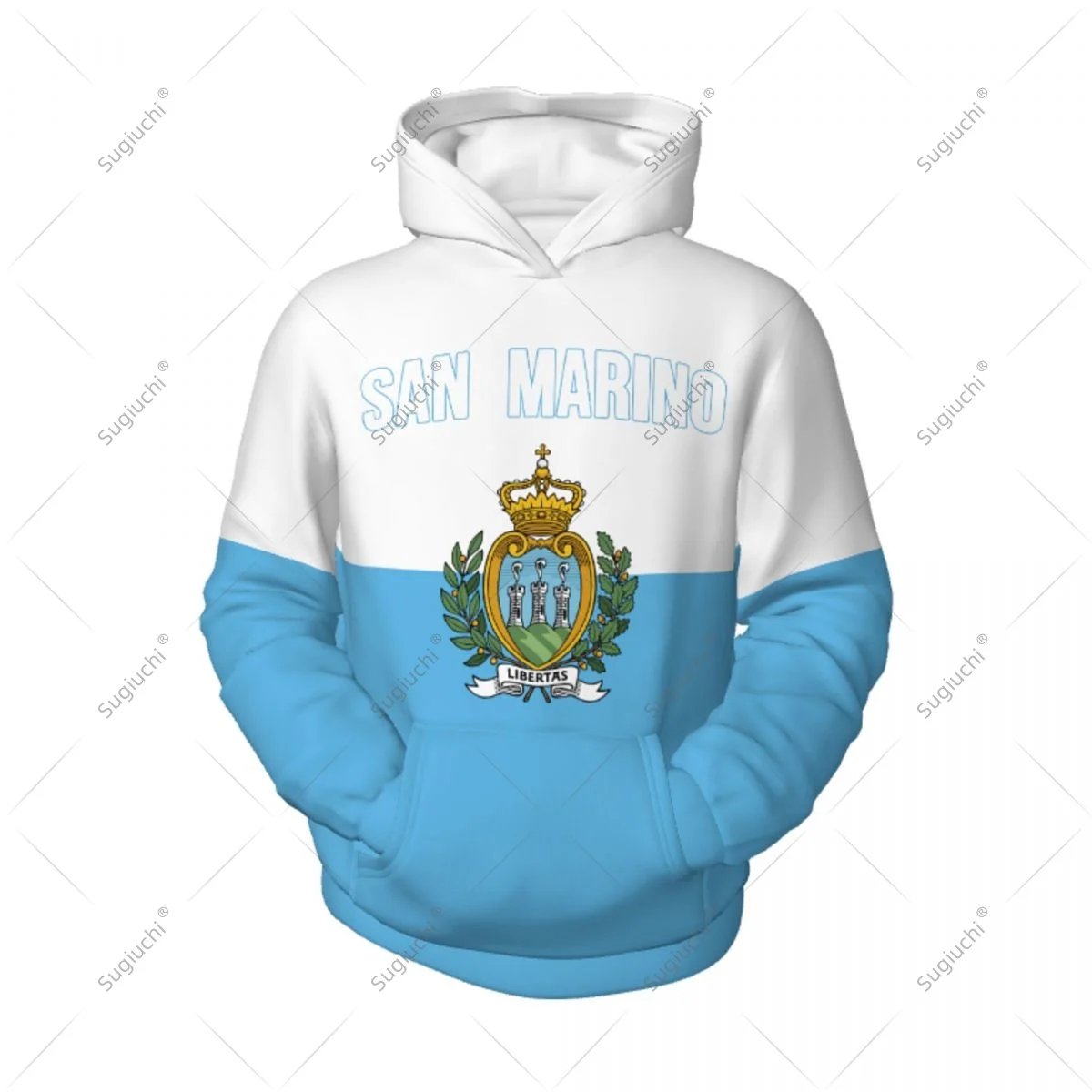 

Unisex 3D Youth Hoodie San Marino Flag Kids Boys Girls Sweatshirt Pullover Hoodies Polyester