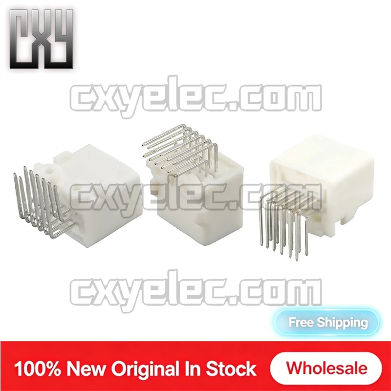 1318772-2 12Pin PCB Header Connector 2x6 2.2mm Right Angle Through Hole Non-Waterproof Natural For Car Signal Wiring`