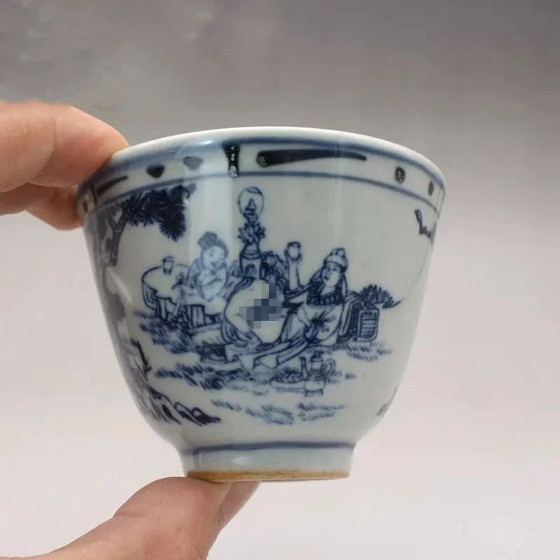 Qing Dynasty Woman And Man Antique Porcelain Cups Beautiful Tea Set Teaware Tea Bowl for Tea Ceremony Teacup Lily Deng's Store
