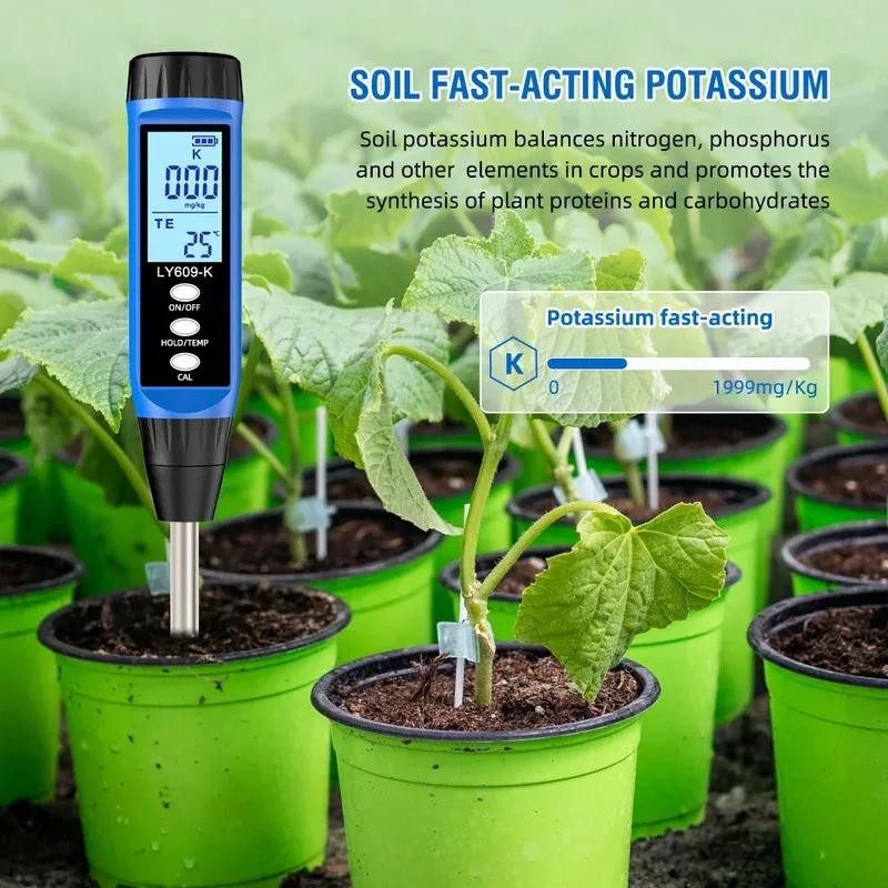 Picture 4: Multifunctional Soil Nutrient Meter Soil Fertility Analyzer Potassium/Phosphorus/Nitrogen Temperature Tester for Gardens Orchard