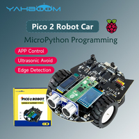 Yahboom Raspberry Pi Pico 2 Robot Car Kit Diy Electronic Coding Robot Kit Support MicroPython Programming APP Infrared Control