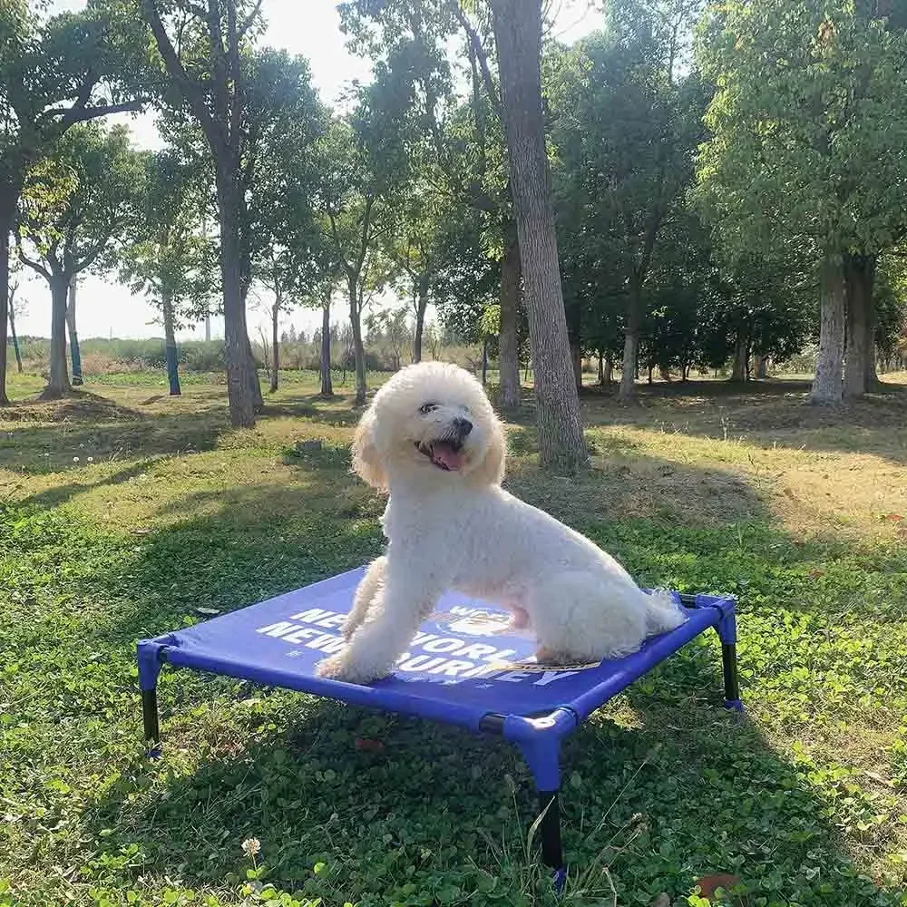 

FULED Portable Outdoor Elevated Dog Bed Breathable Mesh Large Medium Small Pet Bed for Camping Or Beach