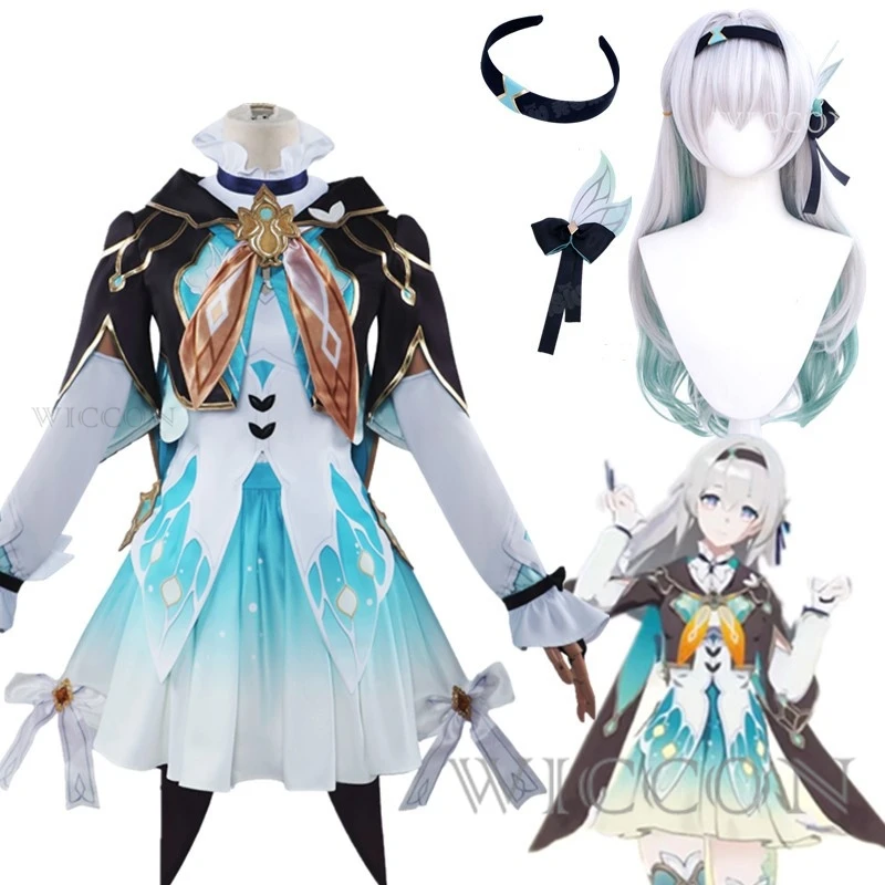 

Firefly Anime Game Honkai: Star Rail Cosplay Costume Clothes Wig Shoes Uniform Cosplay Penacony The Iris Family Halloween Woman