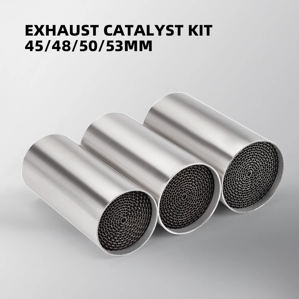 Motorcycle Exhaust Pipe Catalyst Kit 45mm 48mm 50mm 53mm