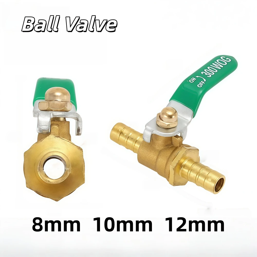 

Латунная ручка Маленький клапан 8 мм 10 мм 12 мм Зубчатый шланг Линейная латунь Вода Масло Воздух Газ Топливопровод Запорный шаровой клапан Фитинги для труб