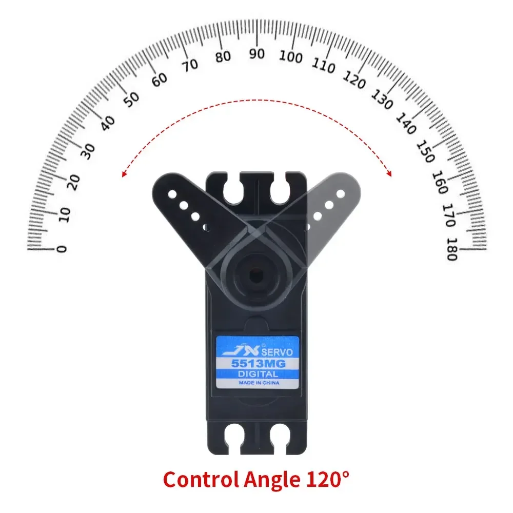 JX Servo PDI-5513MG 13kg Metal Gear High Torque Standard Digital Servo For 1/10 1/18 RC Models RC CAR, Track.Airplane