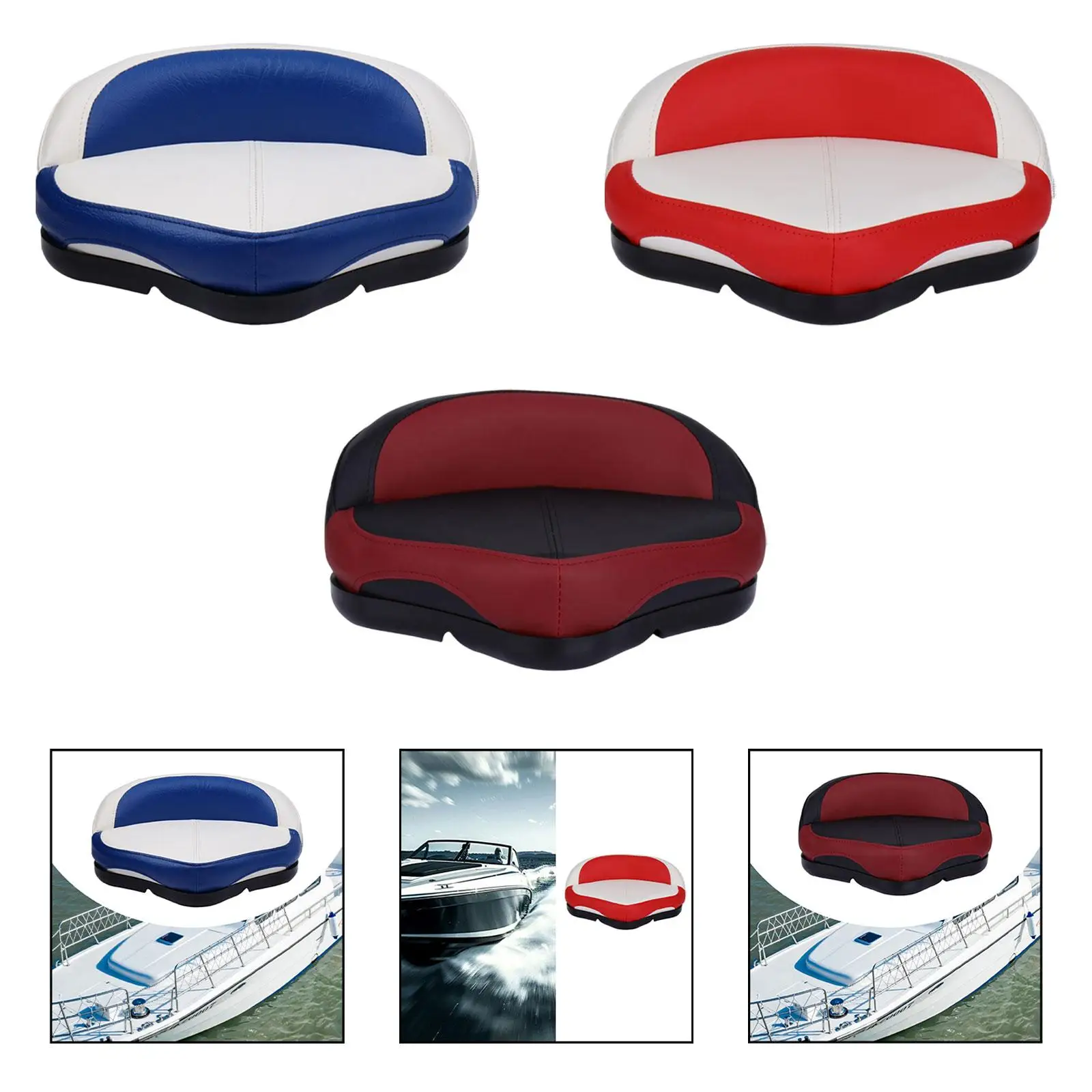 Fishing Boat Seat Comfortable Anti Slip Padded Captain Chair for Outdoor Water Sports Speedboat Sightseeing Boat Rafting