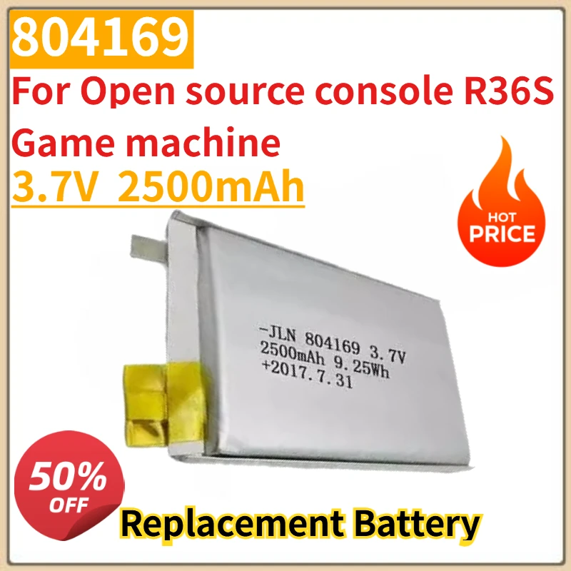 

804169 Battery 3.7V 2500mAh For Open source console R36S Game machine