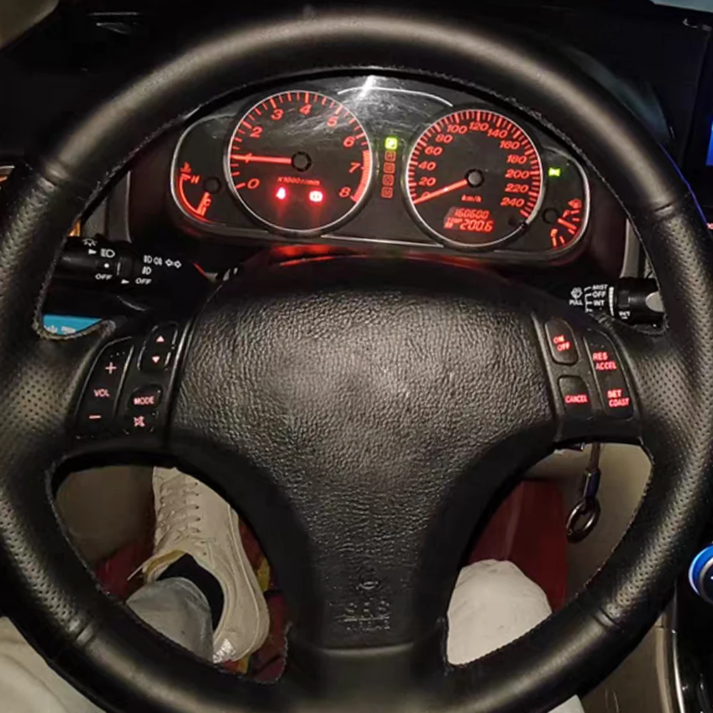 Steering Wheel Cruise Speed Control Button Red LED Audio Volume Phone Mute Switch For Mazda 3 BK 2003 5 CR 2007 6 GG Accessories