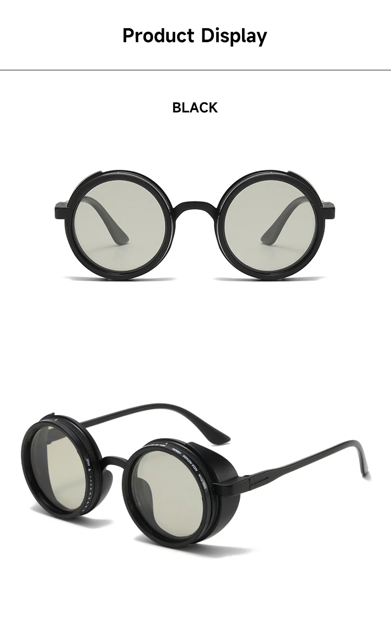 ND Dimmen Gläser Männer Polarisierte Sonnenbrille Frauen Fahren Angeln Brille Steampunk Outdoor Shades Retro Runde UV400 Sonnenbrille – Detail 11