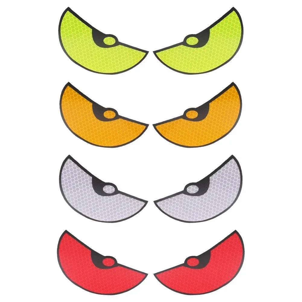 1 par de pegatinas reflectoras para coche, calcomanía de seguridad de conducción nocturna para coche, camión, motocicleta, remolque, ojos, cinta de advertencia de seguridad reflectante