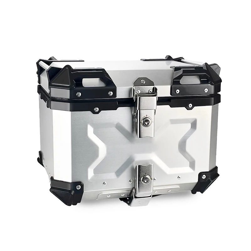 

45L X Design Silver Large Capacity Aluminum Tail Boxes Food Delivery Box Motorcycle