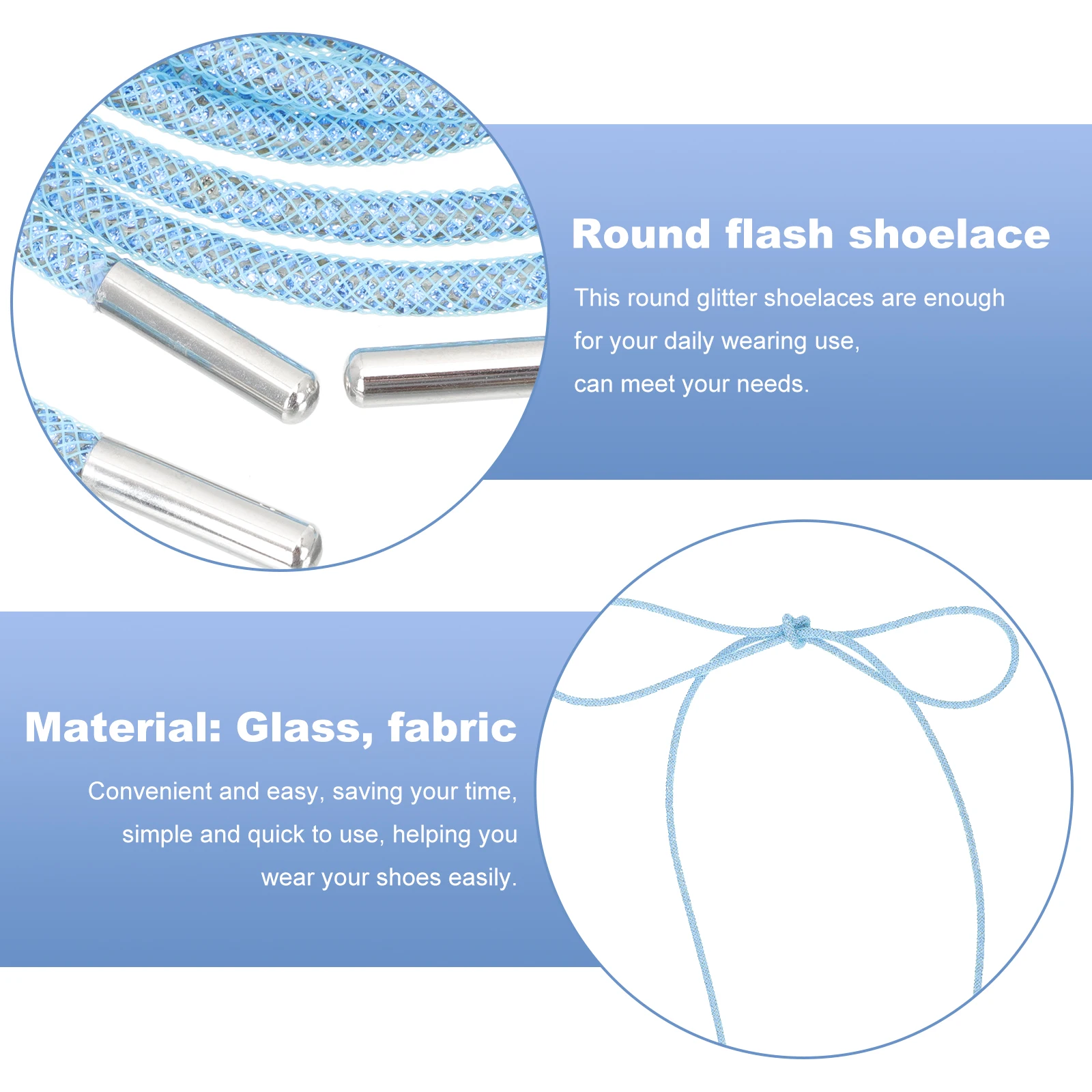 

1Pair Rhinestone Shoelace Round Glitter Crystal Bling Shoelaces for Sneakers Running Shoes Jogging Basket Shoes