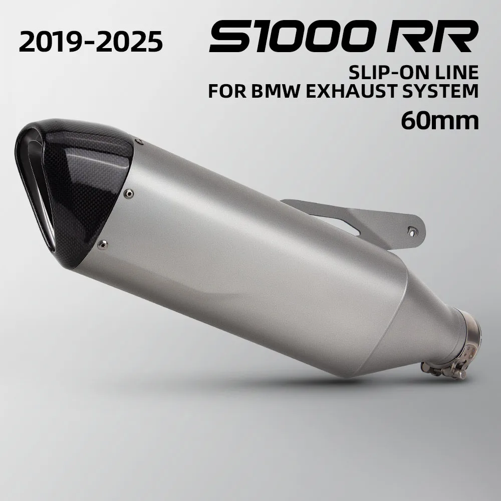 

Slip On Line For BMW S1000RR S1000R 2019-2025 Motorcycle Exhaust Modified Escape System Carbon Muffler 60MM Connect Original Kit