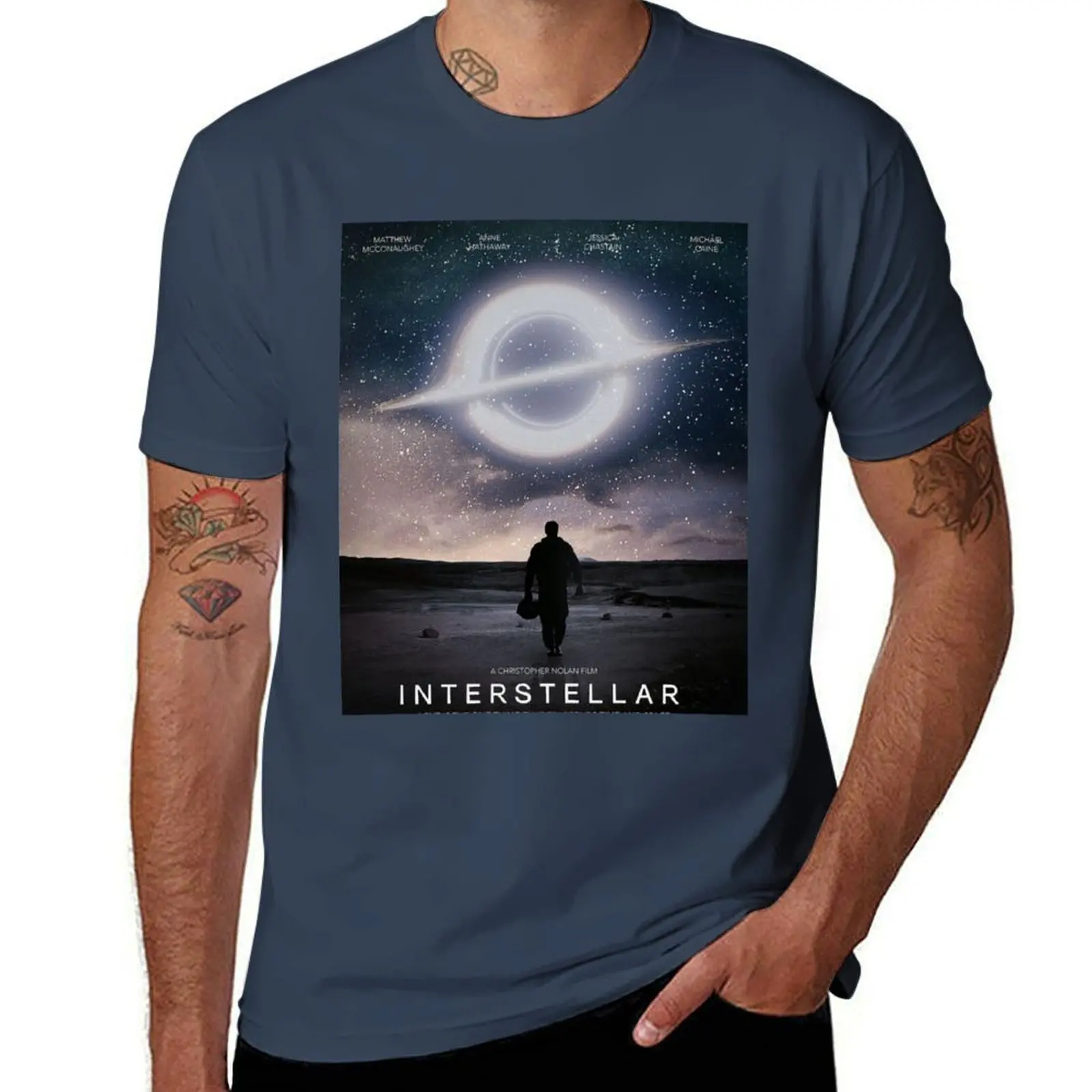 interstellar T-Shirt mens graphic t shirts man t shirts for men casual t shirt personalised T-Shirt