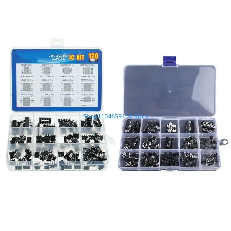 12 giá trị Bộ đếm thời gian Opamp Bộ ghép quang Darlington LM324 LM339 PC817 ULN2003AN PC817