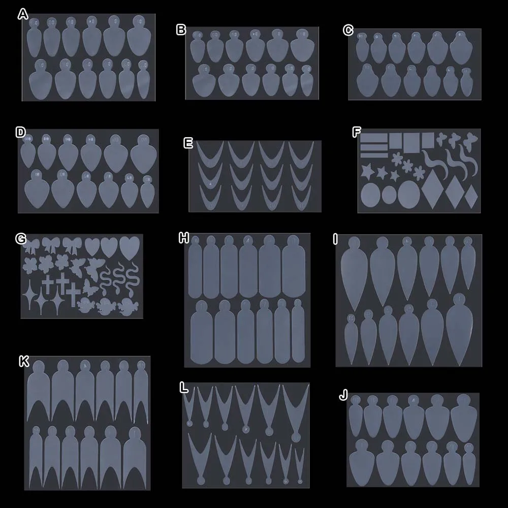 Decoraciones para uñas, pegatina de molde para uñas, puntas postizas, Forma francesa, pegatina doble, almohadilla de molde para uñas de silicona, extensión de formas de uñas