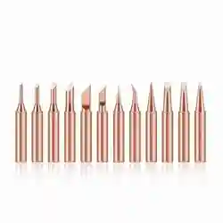 10Pcs Soldering Iron Tip Pure Copper 900M Soldering Iron Head Set Inside Hot Bare Copper Electric Soldering Iron Welding Tools