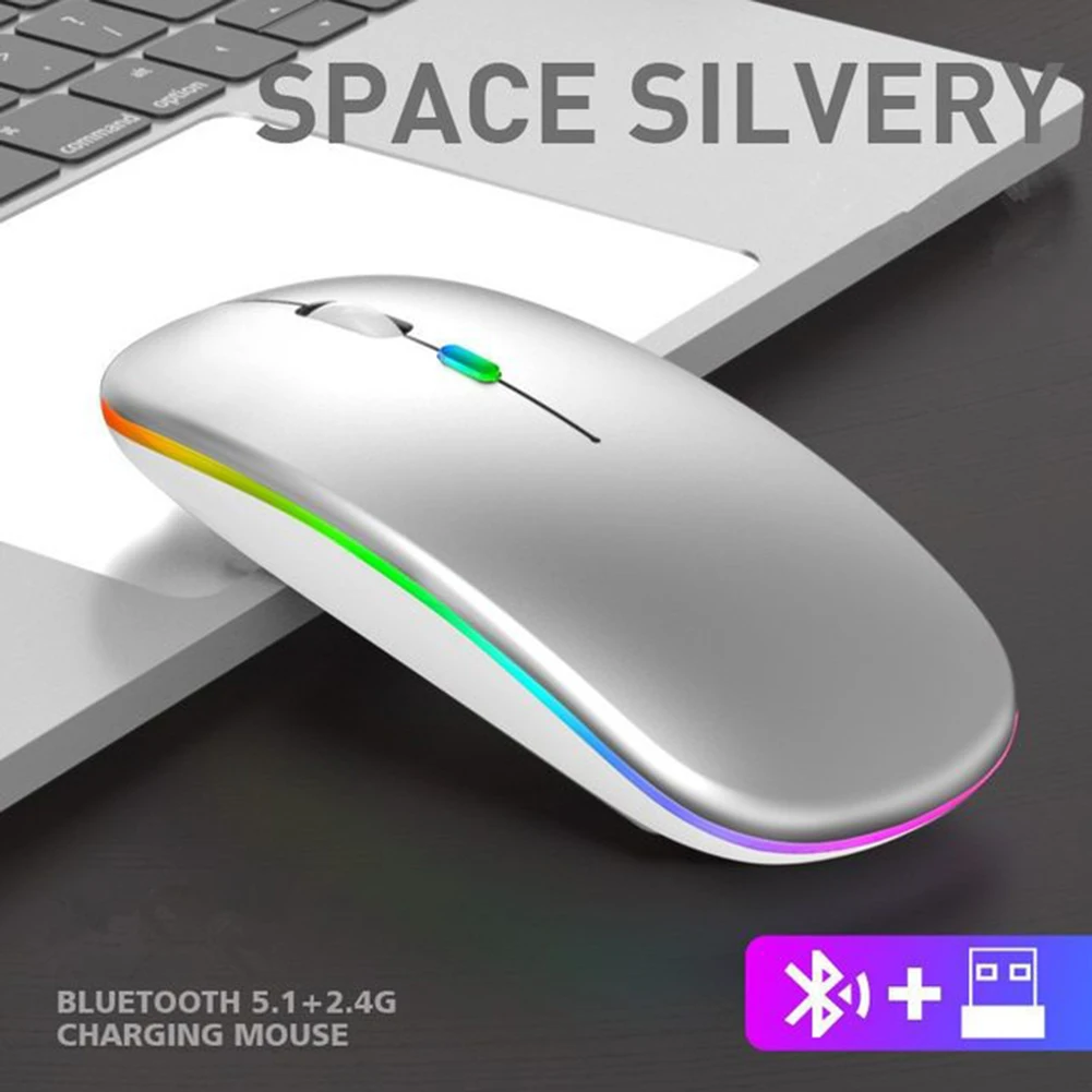 

Matte/Glossys Wireless Bluetooth-Compatible Mouse Long Distance Quiet Mouse For Offices Home Study