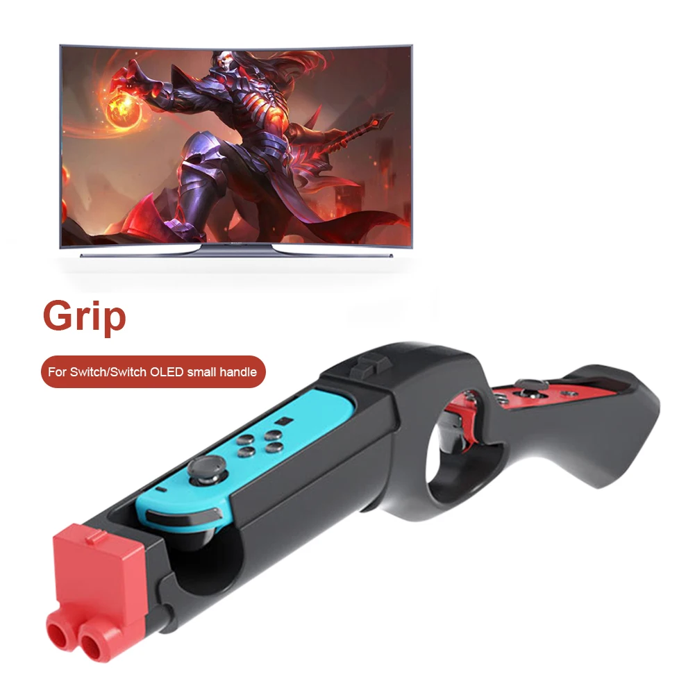 For Nintendo Switch OLED Shooting Games Joy Controller Peripherals Handgrip Sense Shooting Gun Handle Joystick Holder Accessory