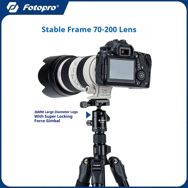 Fotopro PD5+42QC 1.85미터 DSLR 삼각대 – 짧은 비디오 촬영용 휴대용 유압 댐핑 삼각대, 알루미늄 합금