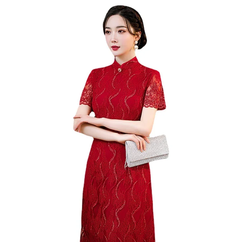 Cheongsam Elegant Evening Dress Artistic Hanfu Good Quality High-End Party Engagement Women