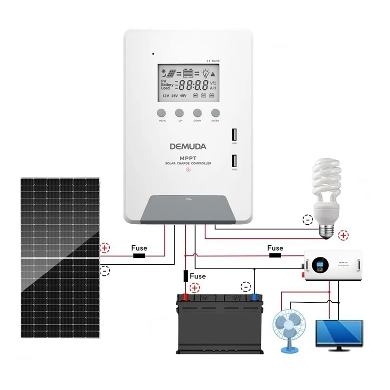 

60a 48v Regulator Solar Hybrid Controller Solar Panel MPPT Charge Controller for Lifep04 Sealed Gel AGM Flooded Lithium Battery