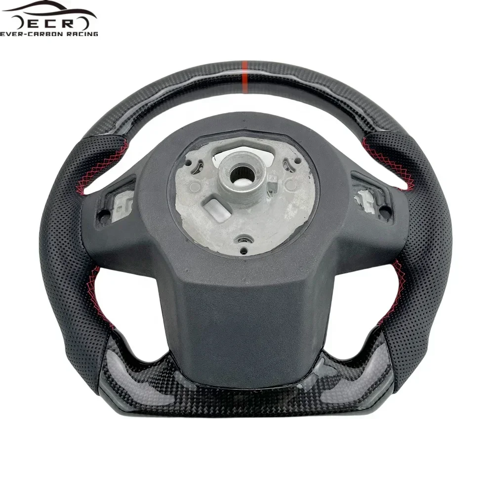

2025 Hot Sale Ever-Carbon Racing ECR Customized Flat Bottom Carbon Fiber Steering Wheel for Toyota Supra MK5 Steering Wheel