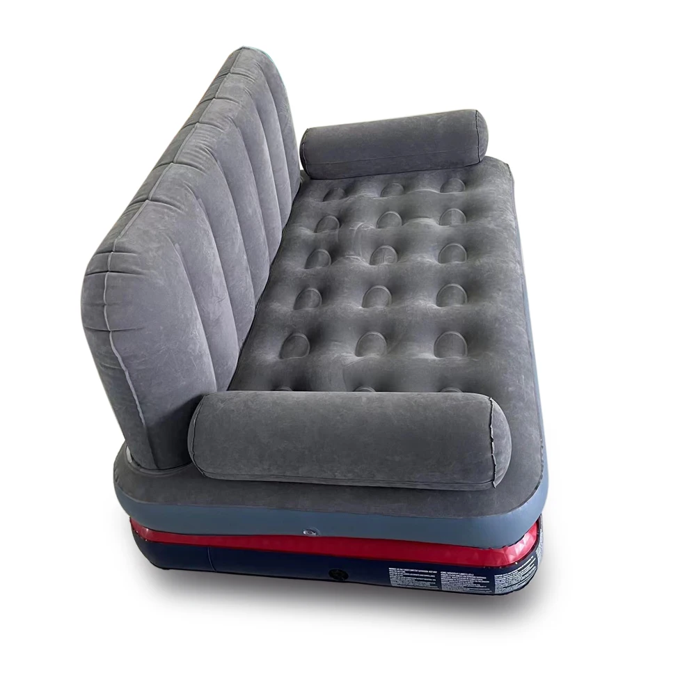 أريكة قابلة للنفخ، مرتبة هوائية متينة ومريحة، أريكة وسرير محمولة قابلة للنفخ مع مساند للذراعين #1