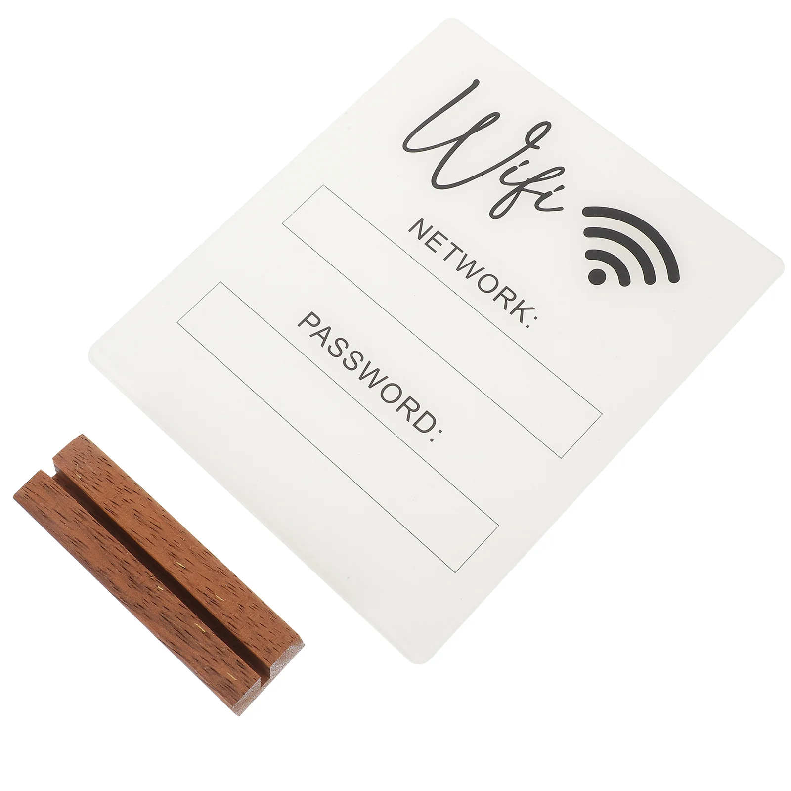 Wifi Password Sign for Home Guests Decorate Signage Acrylic Hotel Account and White Room