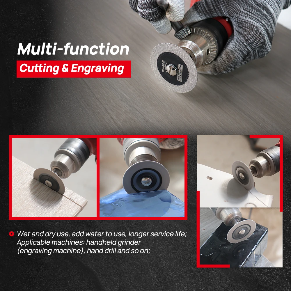 DT-DIATOOL Diamond Mini Saw Disc Glass Cutting Discs For Glass Tile Wine Bottle Crystal Cut Plate Circular Glass Saw Blade