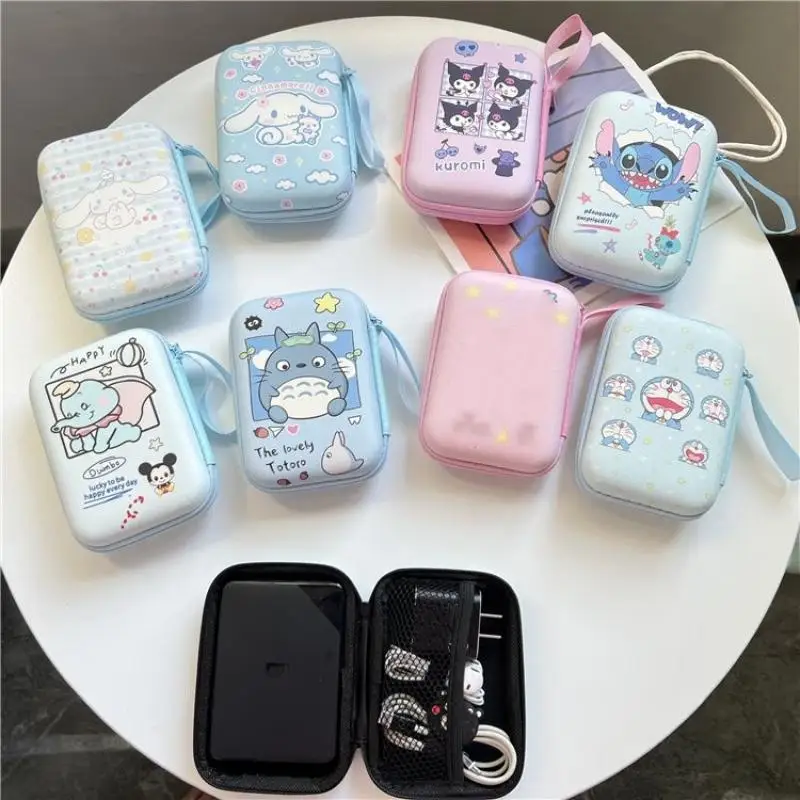 Anime Stitch Cartoon Stitch Coin Purse Storage Bag Usb Data Cable for Earphone Wire Bag Power Bank Travel Kit Accessories Case