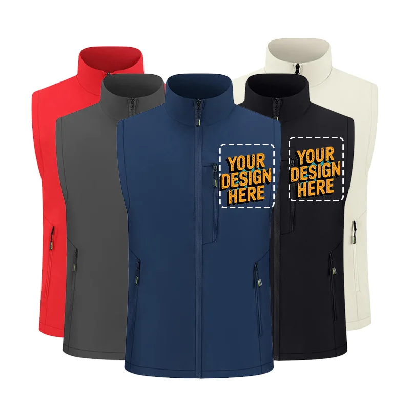 

Lightweight Waterproof Vest | Free Logo Printing | 150d Tpu Membrane Windproof Elastic Jacket, Stand Collar Unisex Body Warmer