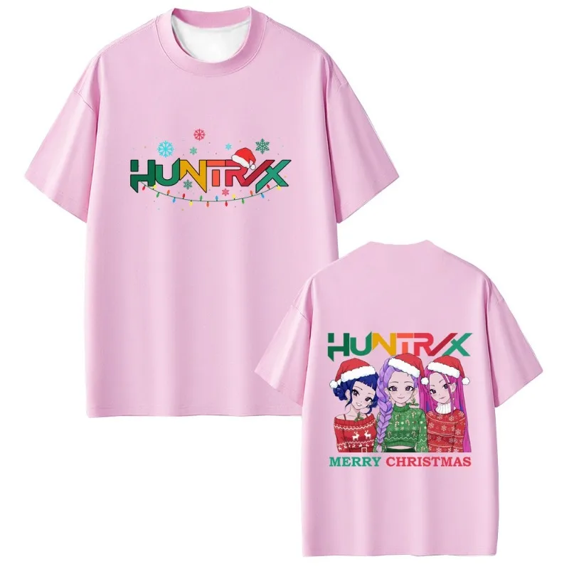 تي شيرت Kpop Demon Hunters Christmas ثلاثي الأبعاد مطبوع وجيد التهوية وسريع الجفاف وفضفاض ومريح للاستخدام اليومي كاجوال برقبة دائرية وأكمام قصيرة #2
